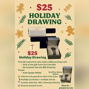 Customer Appreciation Prize Drawing $25